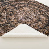 Couverture Sherpa vert de souche Abstraite (3/4)