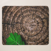 Couverture Sherpa vert de souche Abstraite (Devant (Horizontal))