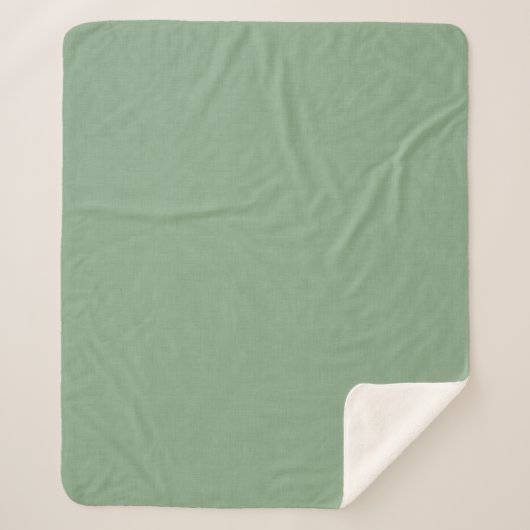Couverture Sherpa Vert émerisé assourdi. (Devant)