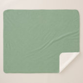 Couverture Sherpa Vert émerisé assourdi. (Devant (Horizontal))