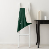 Couverture Sherpa Vert foncé Plain Élégant Casual Propre Nom (En situation)