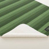 Couverture Sherpa Vert forêt - Ombre tricoté personnalisé (3/4)