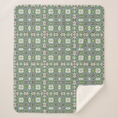 Couverture Sherpa Vert & gris Moderne Motif celtique (Devant)
