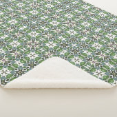 Couverture Sherpa Vert & gris Moderne Motif celtique (3/4)