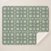 Couverture Sherpa Vert & gris Moderne Motif celtique (Devant (Horizontal))