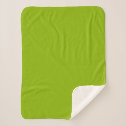 Couverture Sherpa Vert pomme (couleur solide) (Devant)