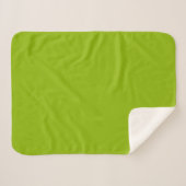 Couverture Sherpa Vert pomme (couleur solide) (Devant (Horizontal))
