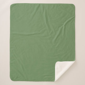 Couverture Sherpa Vert Sea Glass Design Minimaliste Uni