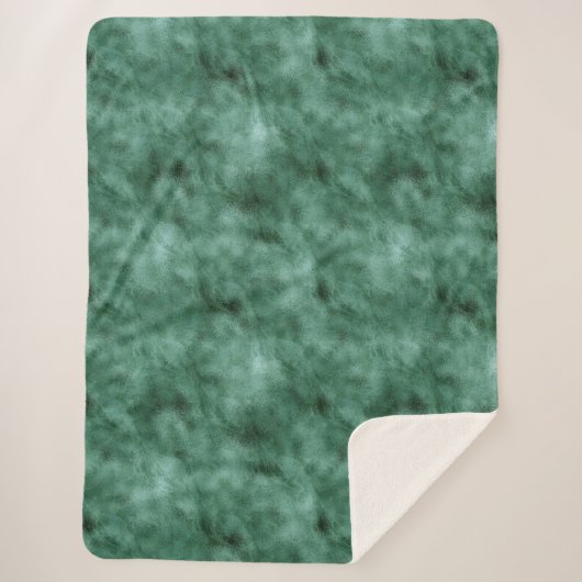Couverture Sherpa Vert Turquoise de pin chic (Devant)