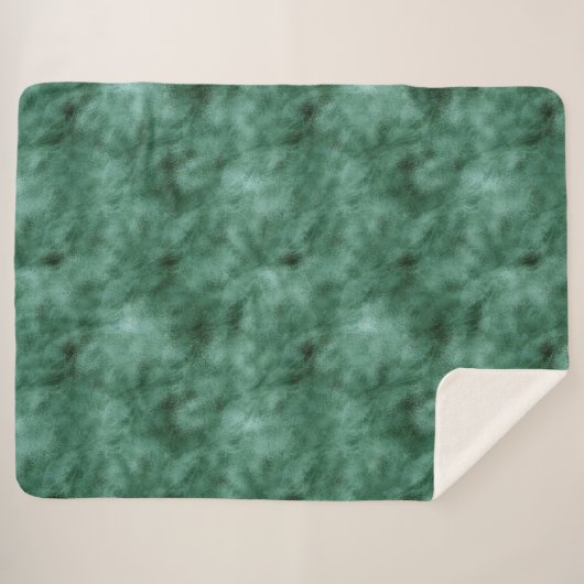 Couverture Sherpa Vert Turquoise de pin chic (Devant (Horizontal))