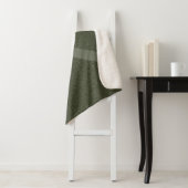 Couverture Sherpa Verte en mousse diagonale (En situation)