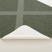 Couverture Sherpa Verte en mousse diagonale (3/4)