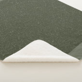 Couverture Sherpa Verte Moss Avec Bordure (3/4)