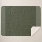 Couverture Sherpa Verte Moss Avec Bordure (Devant (Horizontal))