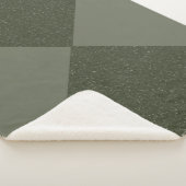 Couverture Sherpa Verte Moss De Tone Fractionnée (3/4)