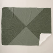Couverture Sherpa Verte Moss De Tone Fractionnée (Devant (Horizontal))