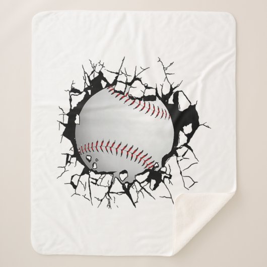 Couverture Sherpa Vêtements de baseball - Baseball (Devant)