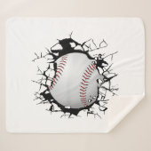 Couverture Sherpa Vêtements de baseball - Baseball (Devant (Horizontal))