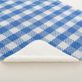 Couverture Sherpa Vêtements de table recouverts de blanc bleu. (3/4)