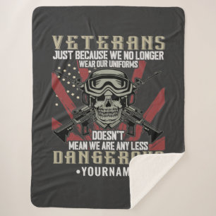 Couverture Sherpa Vétéran patriotique USA Funny Humour