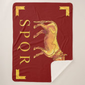 Couverture Sherpa Vexilla SPQR Taureau (Devant)