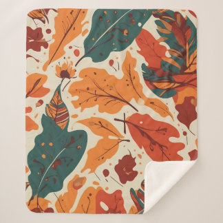 Couverture Sherpa Vibes Boho d'automne : Tapisserie captivante de Fe