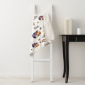 Couverture Sherpa Vibes d'automne Motif sans couture (En situation)