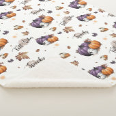 Couverture Sherpa Vibes d'automne Motif sans couture (3/4)