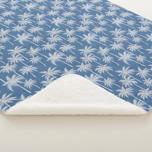 Couverture Sherpa Vibes tropicales Palm Tree Blue (3/4)