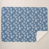Couverture Sherpa Vibes tropicales Palm Tree Blue (Devant (Horizontal))