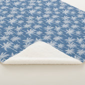 Couverture Sherpa Vibes Tropicales Palmier Bleu (3/4)