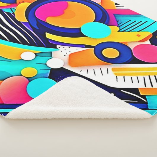 Couverture Sherpa Vibrant Abstract Pop Art (3/4)