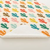 Couverture Sherpa Vibrant Desert Botanical Throw Blanket  (3/4)