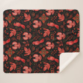 Couverture Sherpa  Vibrant floral and leafy pattern designs (Devant (Horizontal))