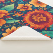 Couverture Sherpa Vibrant Floral Sherpa Blanket - Large (3/4)