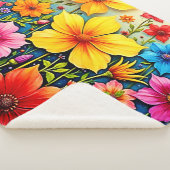 Couverture Sherpa Vibrant Flowers: Garden of Joy Art (3/4)