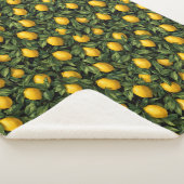 Couverture Sherpa Vibrant Lemon Citrus Tree Pattern (3/4)