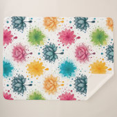 Couverture Sherpa Vibrant Paint Splash Pattern Sherpa Blanket (Devant (Horizontal))