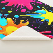 Couverture Sherpa Vibrant Paint Splatter Artwork Burst (3/4)