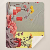Couverture Sherpa Vibrant Red Yellow Arrangement Design (Devant)