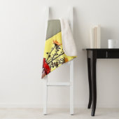 Couverture Sherpa Vibrant Red Yellow Arrangement Design (En situation)