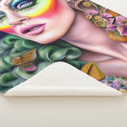 Couverture Sherpa Vibrement Bold LGBTQ Portrait Drag Queen Artwork (3/4)