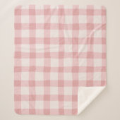 Couverture Sherpa Vichy checkered blanket. (Devant)