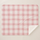 Couverture Sherpa Vichy checkered blanket. (Devant (Horizontal))
