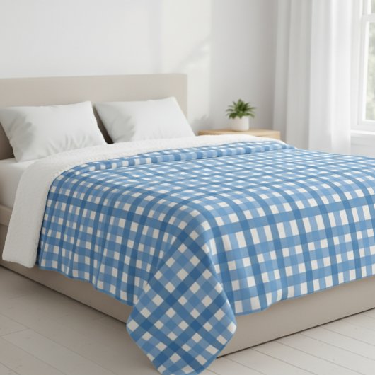 Couverture Sherpa Vichy Checkered Blanket
