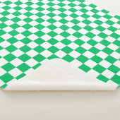 Couverture Sherpa Vichy vert classique (3/4)