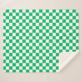 Couverture Sherpa Vichy vert classique (Devant (Horizontal))