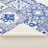 Couverture Sherpa Victorian Majolica : Patchwork Tile Motif. (3/4)