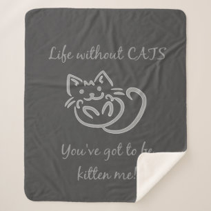 Couverture Sherpa Vie amusante sans chats Citation
