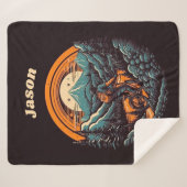 Couverture Sherpa Vie cyclable, personnalisable rétro (Devant (Horizontal))